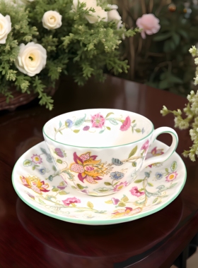 英国皇家骨瓷明顿Minton haddon hall哈顿厅咖啡杯下午茶杯碟奶咖