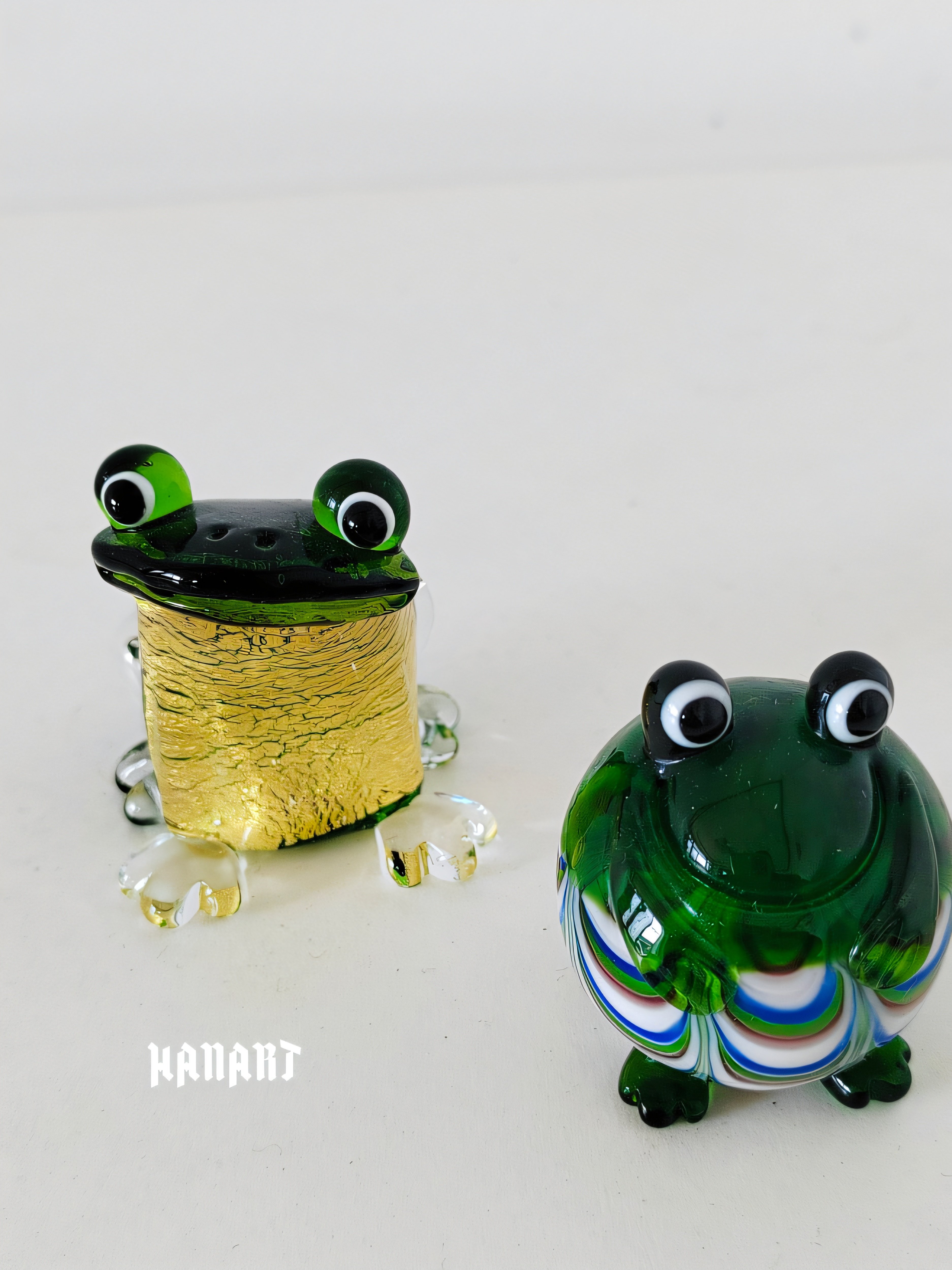 日本礼品Craft glass手工制作工艺玻璃青蛙摆件绿色居家装饰收藏
