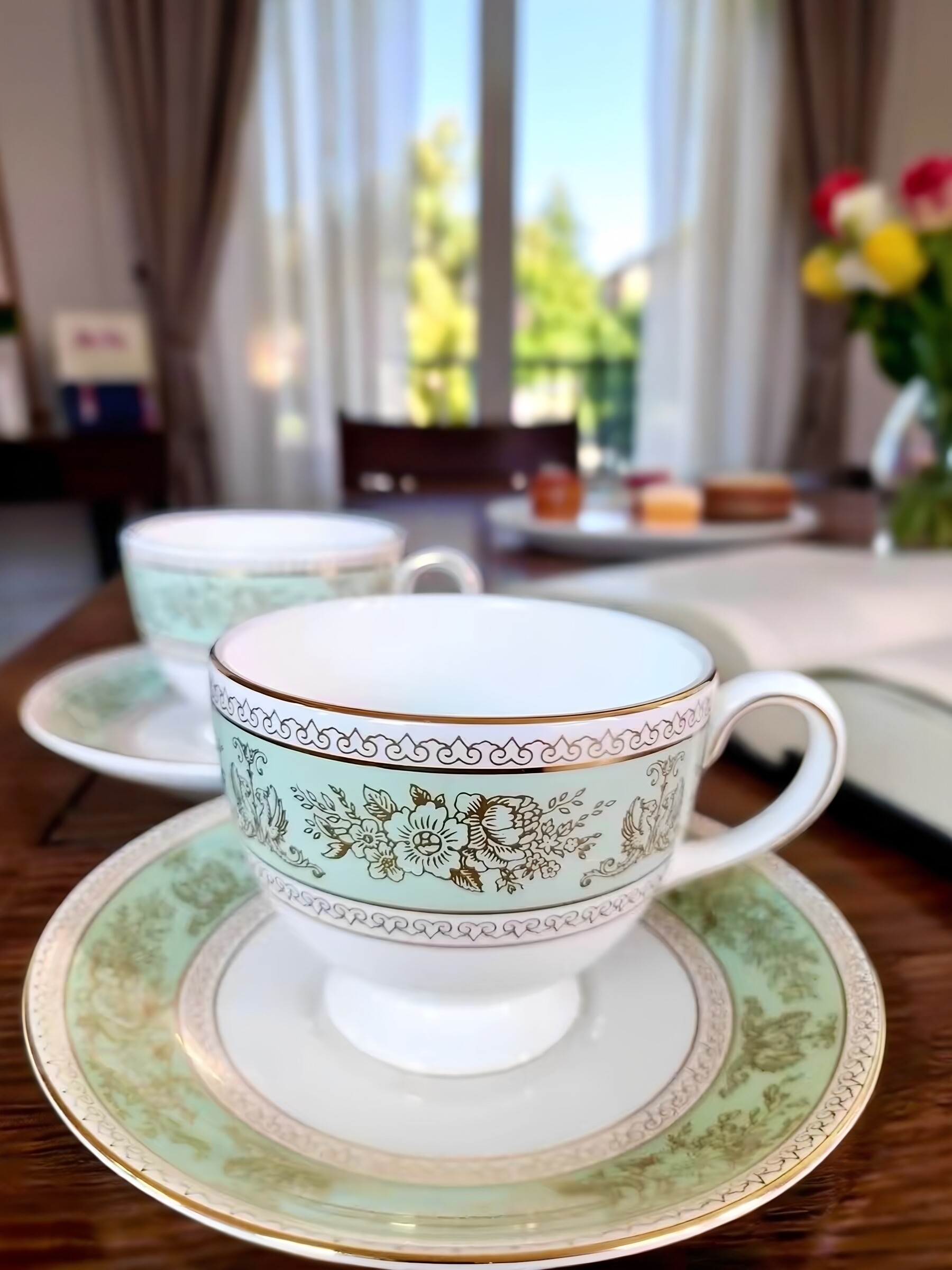 英国Wedgwood Columbia Sage Green绿宝石鼠尾草咖啡杯下午茶杯碟