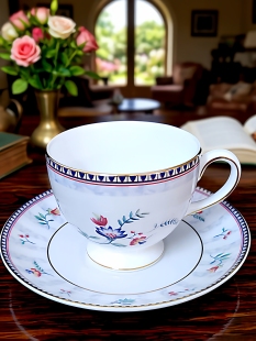 英国韦奇伍德Wedgwood Vintage Sunburst骨瓷咖啡杯茶杯碟复古