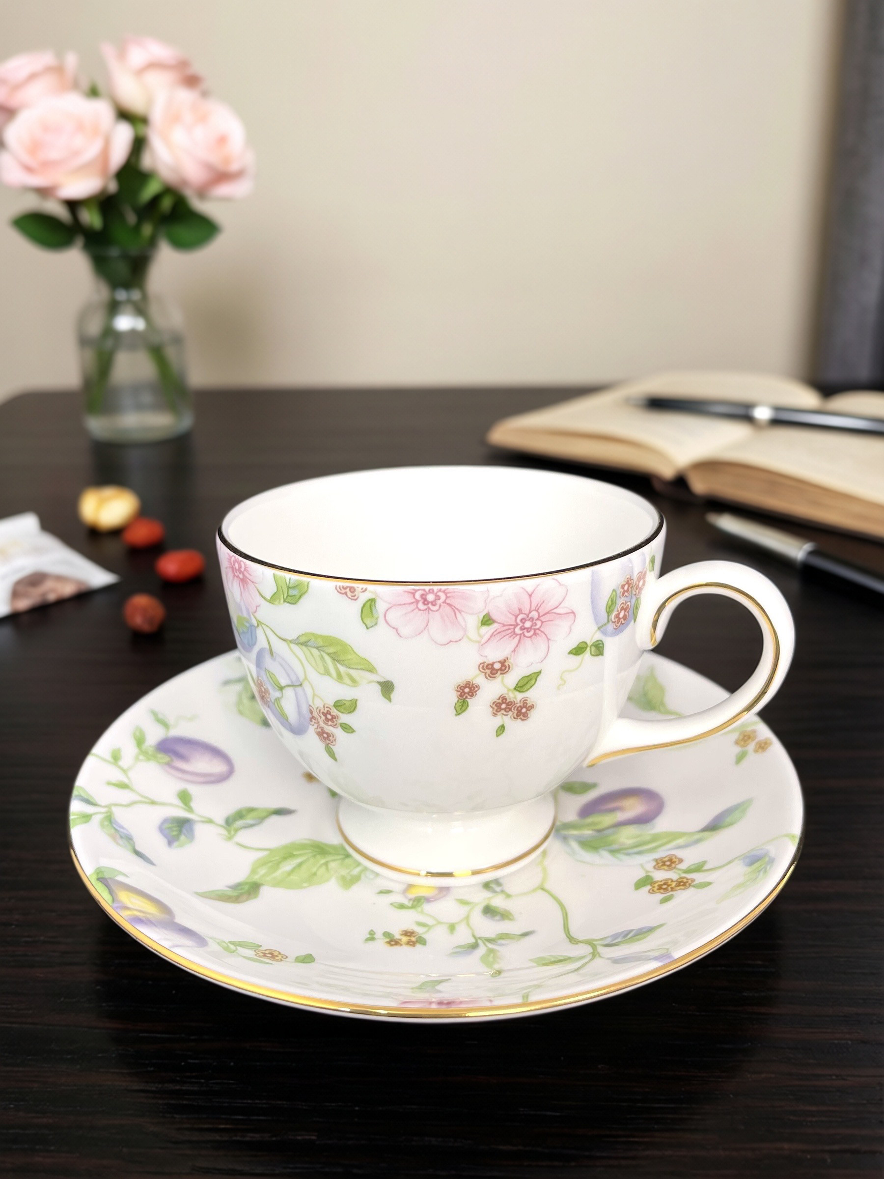 英国正品威基伍德Wedgwood Sweet Plum甜蜜梅果咖啡杯红茶杯中古