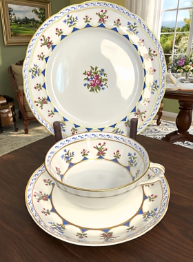 Bernardaud Limoges柏图法国利摩日手绘描金茶杯碟蛋糕盘下午茶