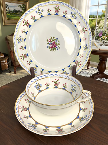 Bernardaud Limoges柏图法国利摩日手绘描金茶杯碟蛋糕盘下午茶