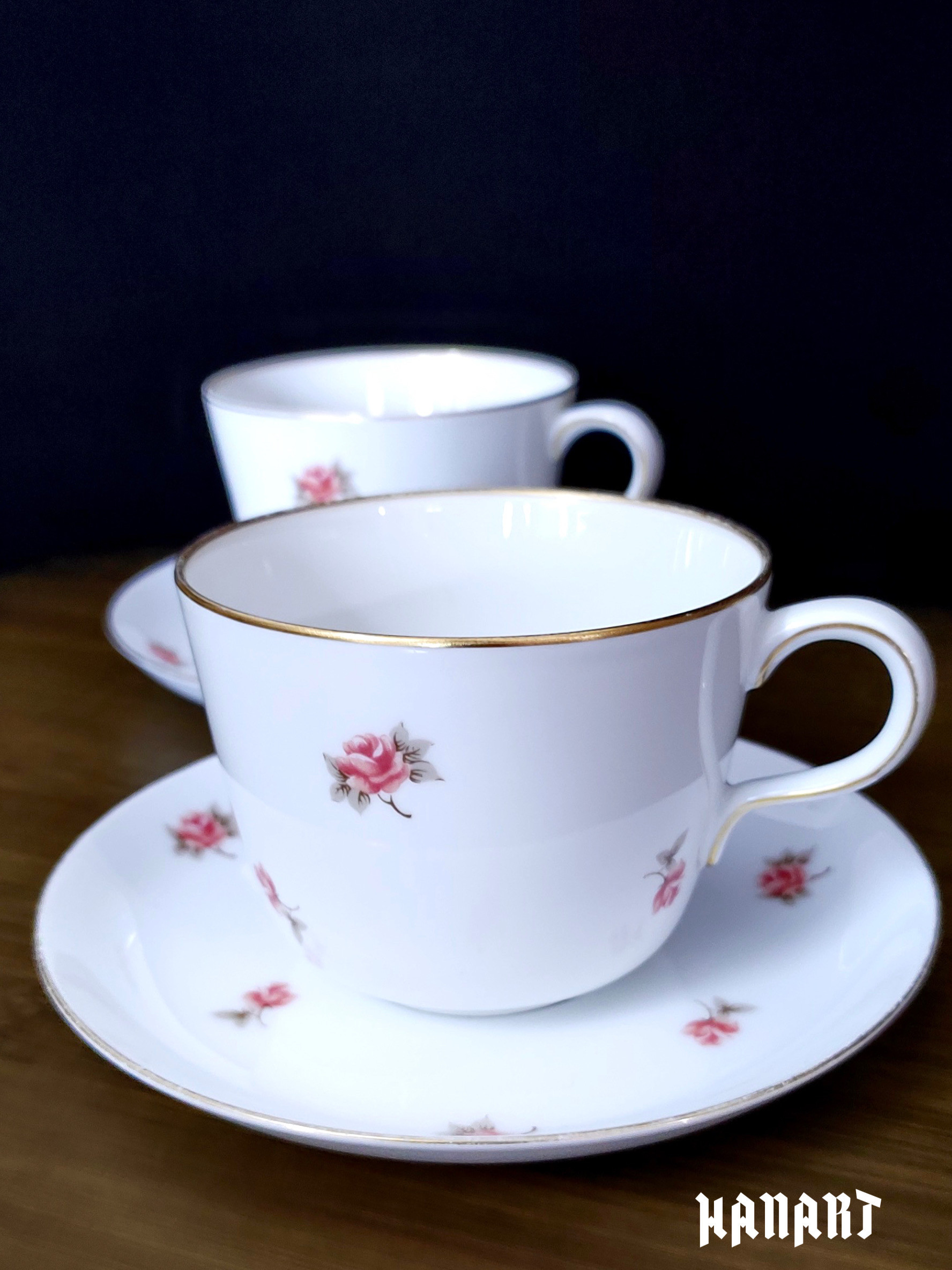 日本名瓷Okura Art大仓陶园骨瓷咖啡杯下午茶茶具茶杯手绘粉色花