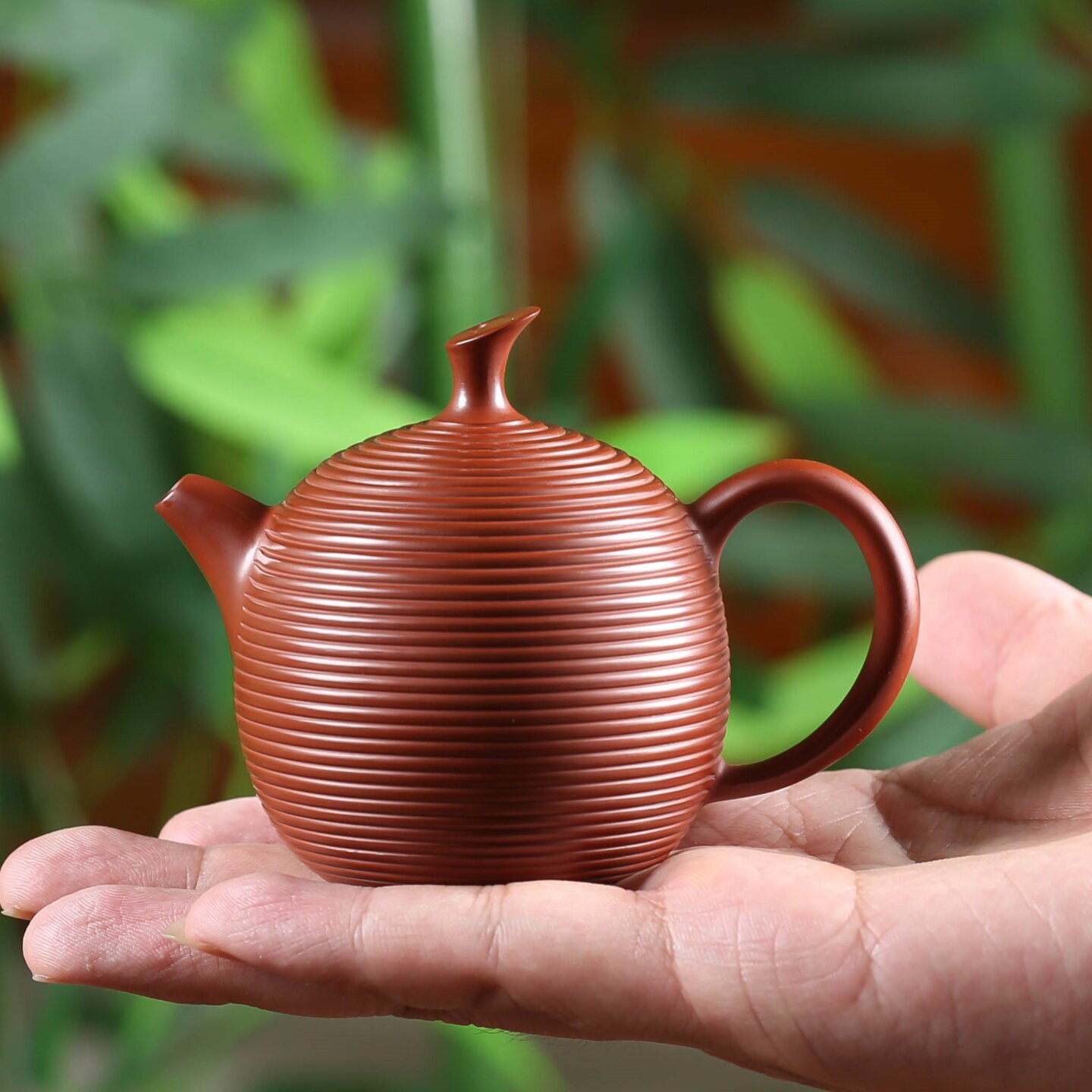 潮州手拉壶章思林大师手拉壶紫砂壶薄胎陶瓷茶具泡茶壶功夫小茶壶