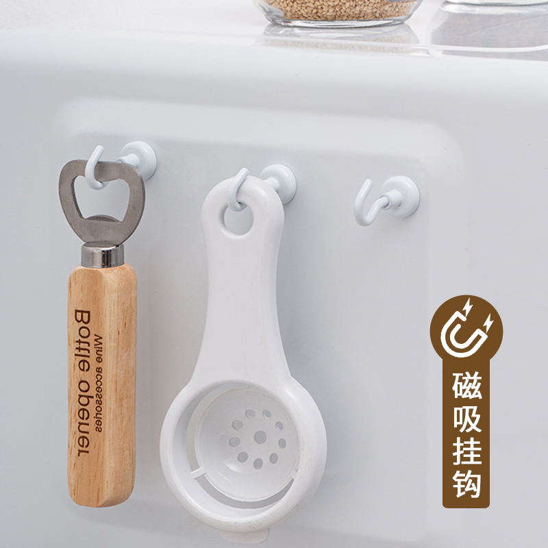 冰箱防盗门钥匙白色强磁小挂钩