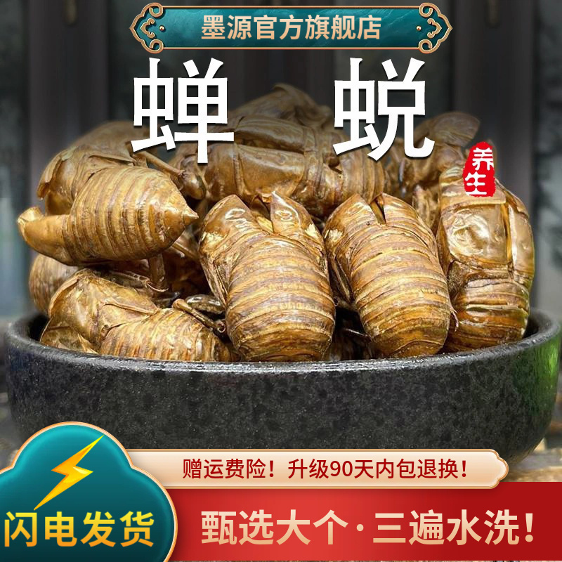 蝉蜕中药材500g克蝉衣蝉壳知了金蝉知了猴壳皮结了龟非野生蝉退粉