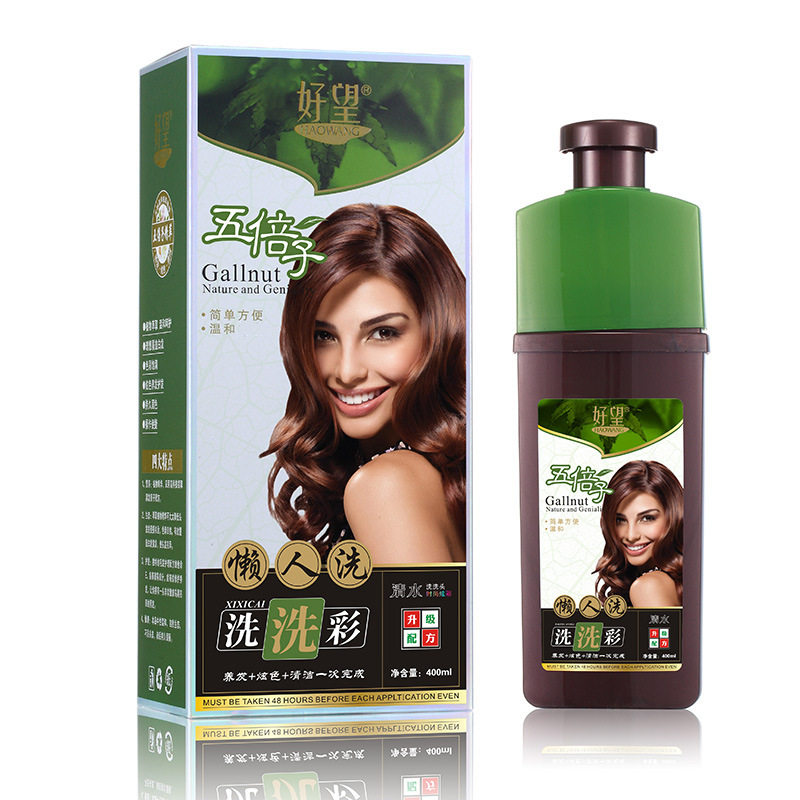 好望五倍子洗洗彩400ml栗棕色咖