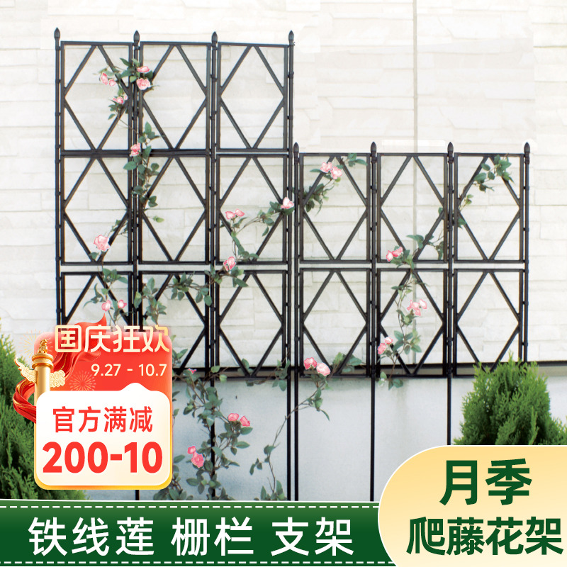 园之助月季铁线莲爬藤园艺花架