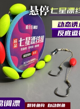 反底逗钓七星漂线组成品主线组正品双钩大力马鱼线全套免调漂浮漂