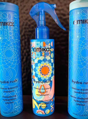 预*定 Amika Hydro Rush洗护系列深层滋润洗发水护发素免洗喷雾