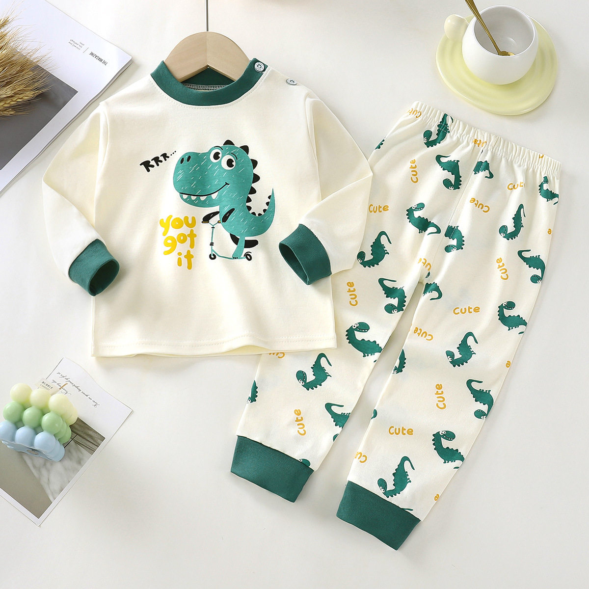 儿童睡衣男童秋衣秋裤纯棉长袖家居服2026新款中小童空调服两件套