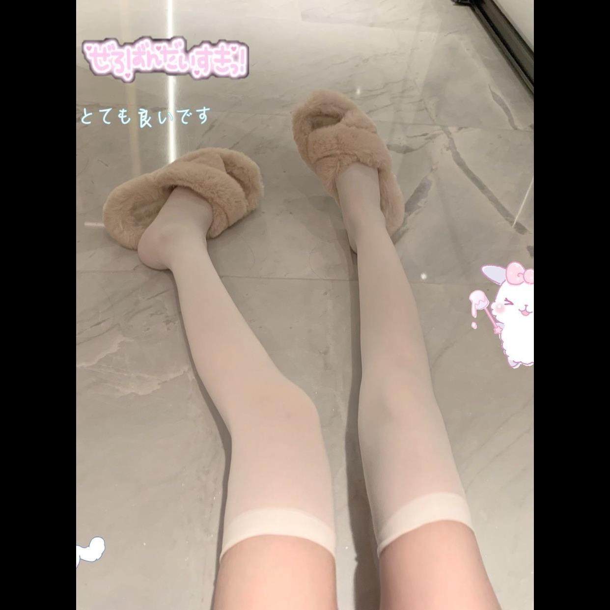 夏天薄款丝袜过膝女微透大腿袜性感显瘦女生jk纯欲风白色攻速袜,女士内衣/男士内衣/家居服,长筒袜,淘宝优惠券,粉丝福利购,淘宝优惠卷