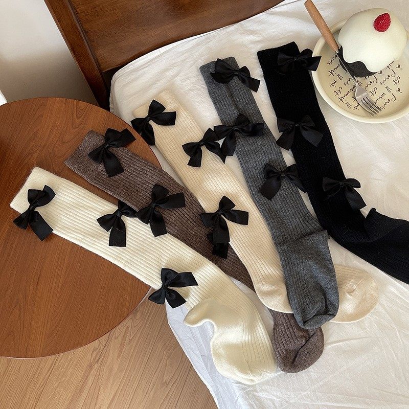 袜子女秋冬款过膝长筒袜加长款保暖冬季纯色蝴蝶结少女羊绒大腿袜,女士内衣/男士内衣/家居服,长筒袜,淘宝优惠券,粉丝福利购,淘宝优惠卷