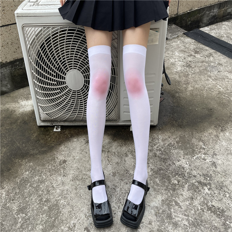白丝袜女膝盖腮红过膝袜子长筒JK纯欲白色大腿高筒袜夏季薄款,女士内衣/男士内衣/家居服,长筒袜,淘宝优惠券,粉丝福利购,淘宝优惠卷