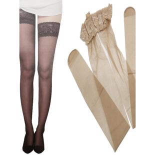 特长85厘米大码超薄硅胶美腿加长蕾丝长筒袜性感过膝高筒丝袜高个