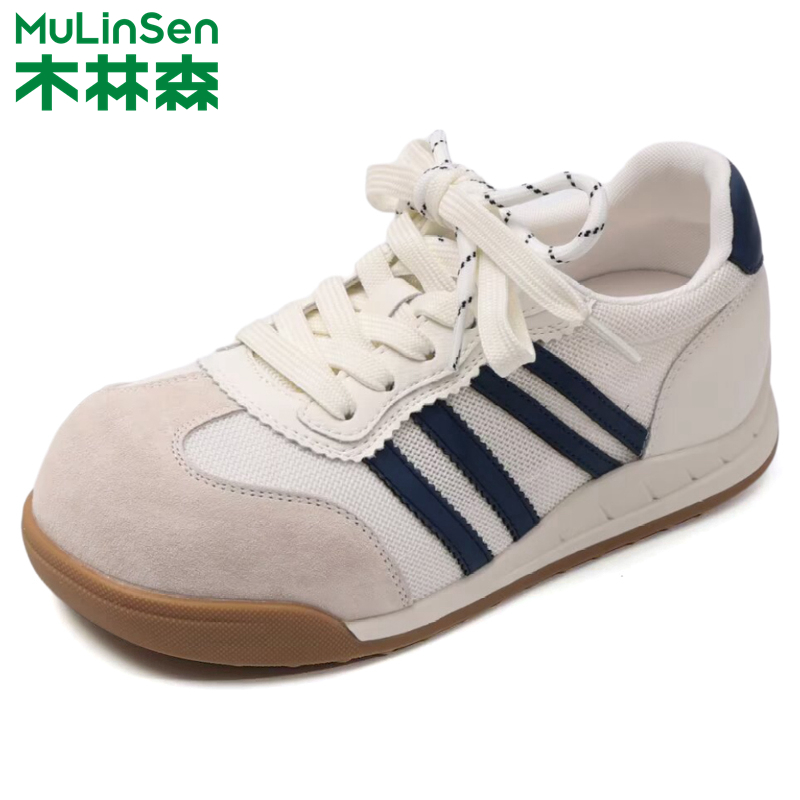 木林森潮流百搭平底德训鞋女