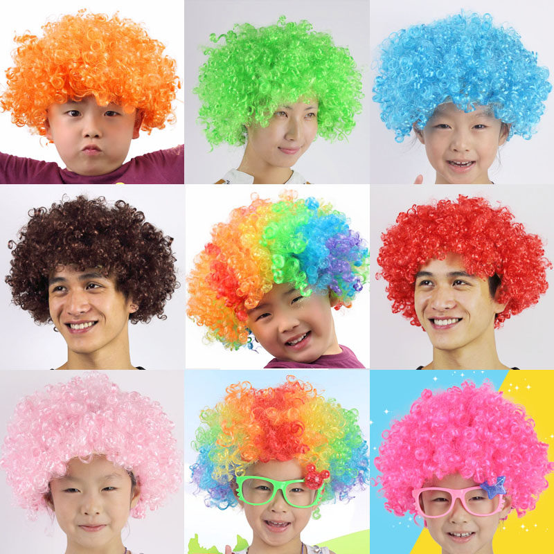 成人舞蹈表演道具幼儿园假发爆炸COSPLAY配件/