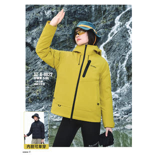 25秋冬情侣一衣三穿户外面料羽绒服以旧翻新定制加厚加绒bm8822