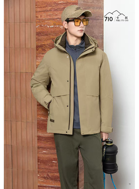 25秋冬活帽可脱卸三穿男装羽绒服订制定做加工加绒以旧翻新hs710