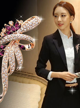 饰品胸针别针时尚胸花女士合金