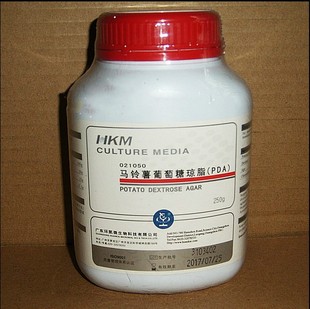 马铃薯葡萄糖琼脂 瓶 PDA 250G 广东环凯 添加抗生素 021050