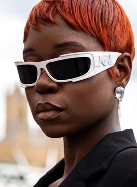 小框太阳镜Y2K狮子头运动嘻哈欧美骑行墨镜ins凹造型户外太阳眼镜