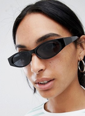 新款时尚猫眼椭圆框太阳镜97008 欧美潮流跨境墨镜百搭太阳眼镜