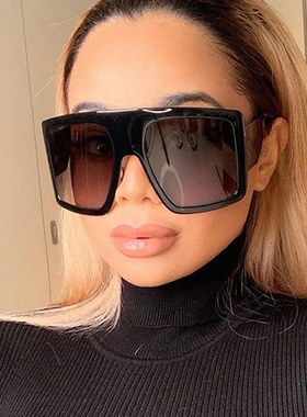 跨境速卖通大框太阳镜面罩2020新款欧美潮流复古个性街拍墨镜