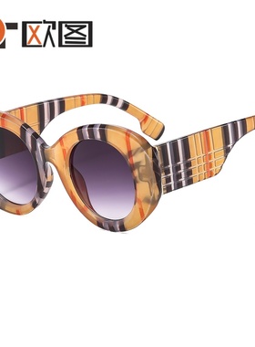 欧美街拍ins彩色太阳镜 时尚潮流走秀摩登跨境墨镜复古眼镜