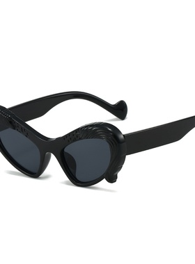 跨境新款猫眼太阳镜 个性ins动物马元素嘻哈搞怪时尚礼品墨镜