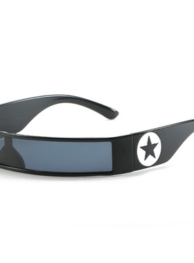 连体太阳镜 欧美个性ins网红风镜小红书同款未来科技墨镜