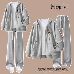 15初中学生秋冬季套装女大童少女孩卫衣外套青少年秋装休闲三件套