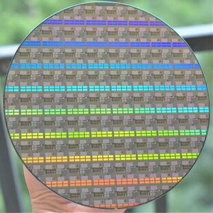 8英寸硅晶圆wafer 光刻片芯片硅片科技半导体集成电路展示华为