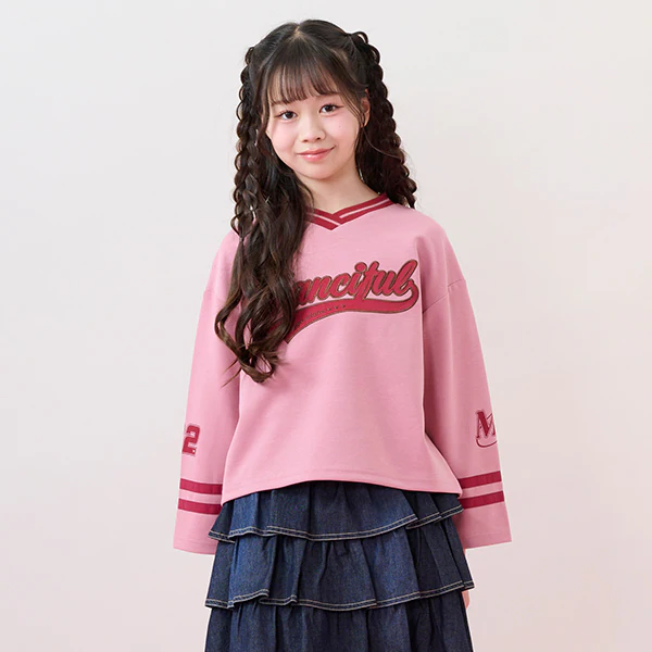 女童长袖T恤2025新款儿童秋装上衣中大童装女孩秋季运动上衣mp