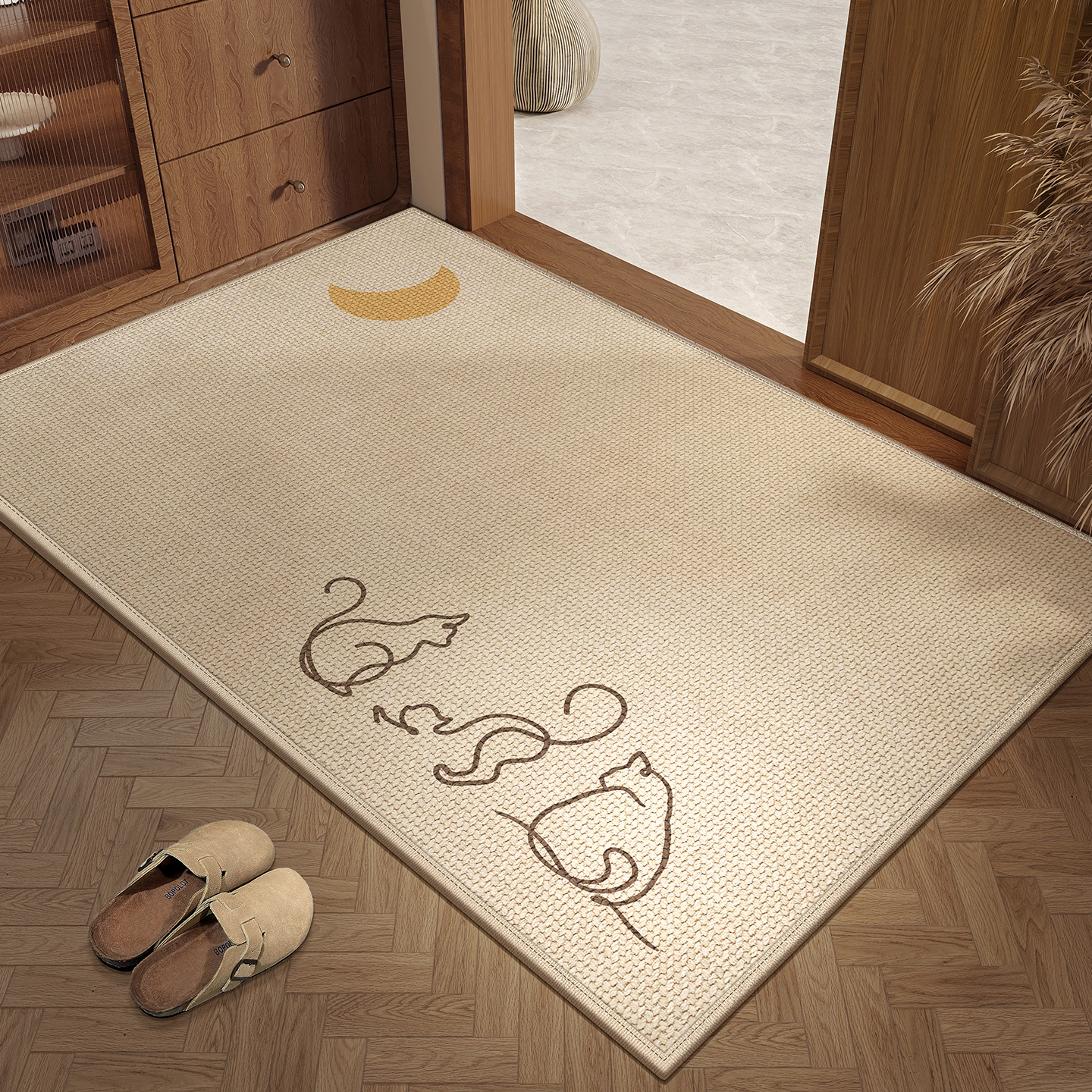 新款入户门地垫编织高级门垫门口地毯耐脏防滑脚垫门外简约可定制