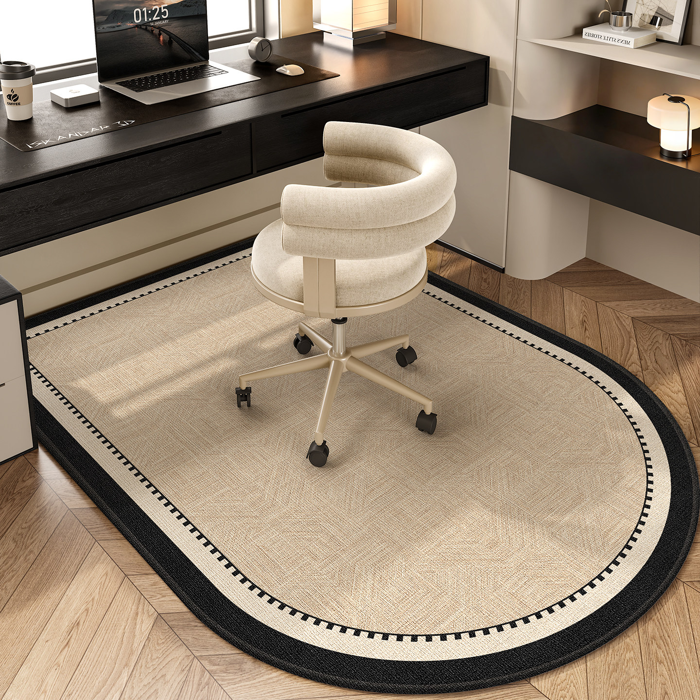 电脑椅地垫高级感书房梳妆台卧室椅子法式轻奢书桌下地毯转椅脚垫,居家布艺,转椅地垫,淘宝优惠券,粉丝福利购,淘宝优惠卷