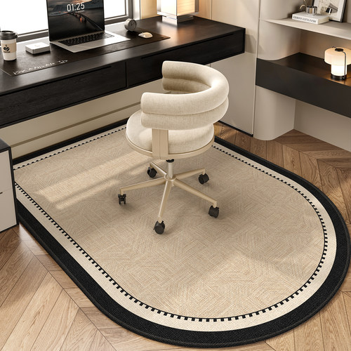 电脑椅地垫高级感书房梳妆台卧室椅子法式轻奢书桌下地毯转椅脚垫