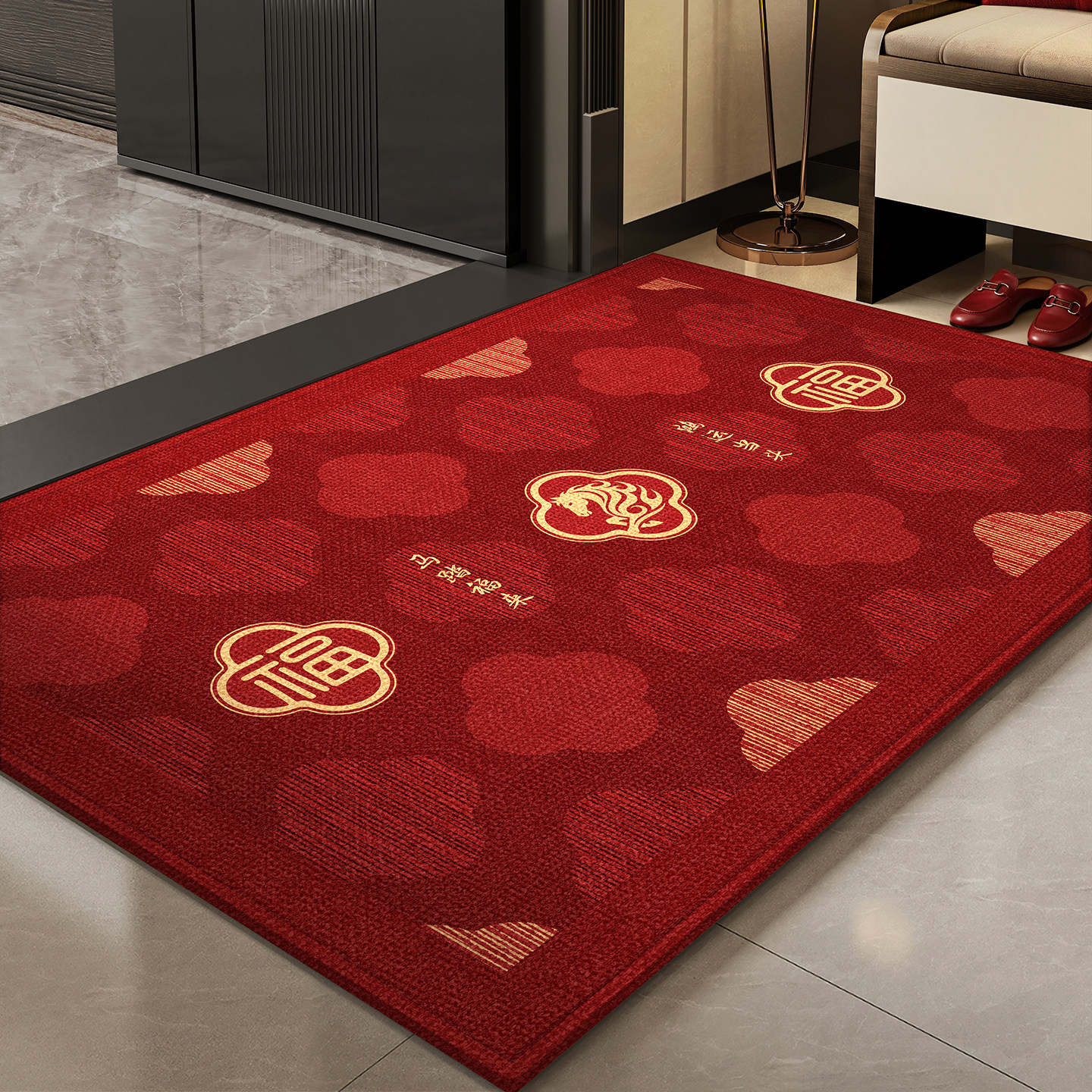 新款红色入户地垫家用进门入门脚垫防滑耐脏入户门地毯门口防滑垫,居家布艺,入户地垫,淘宝优惠券,粉丝福利购,淘宝优惠卷