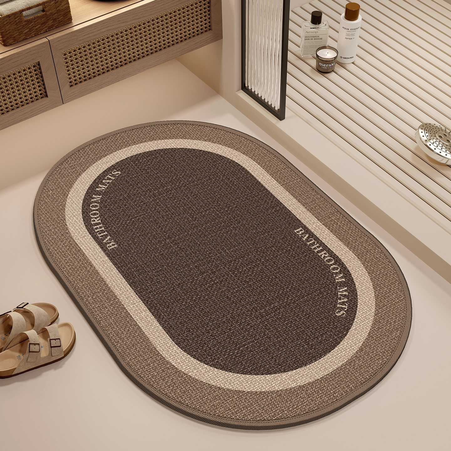 卫生间门口吸水地垫浴室防滑垫防摔地垫洗澡专用脚踏垫地毯卫浴