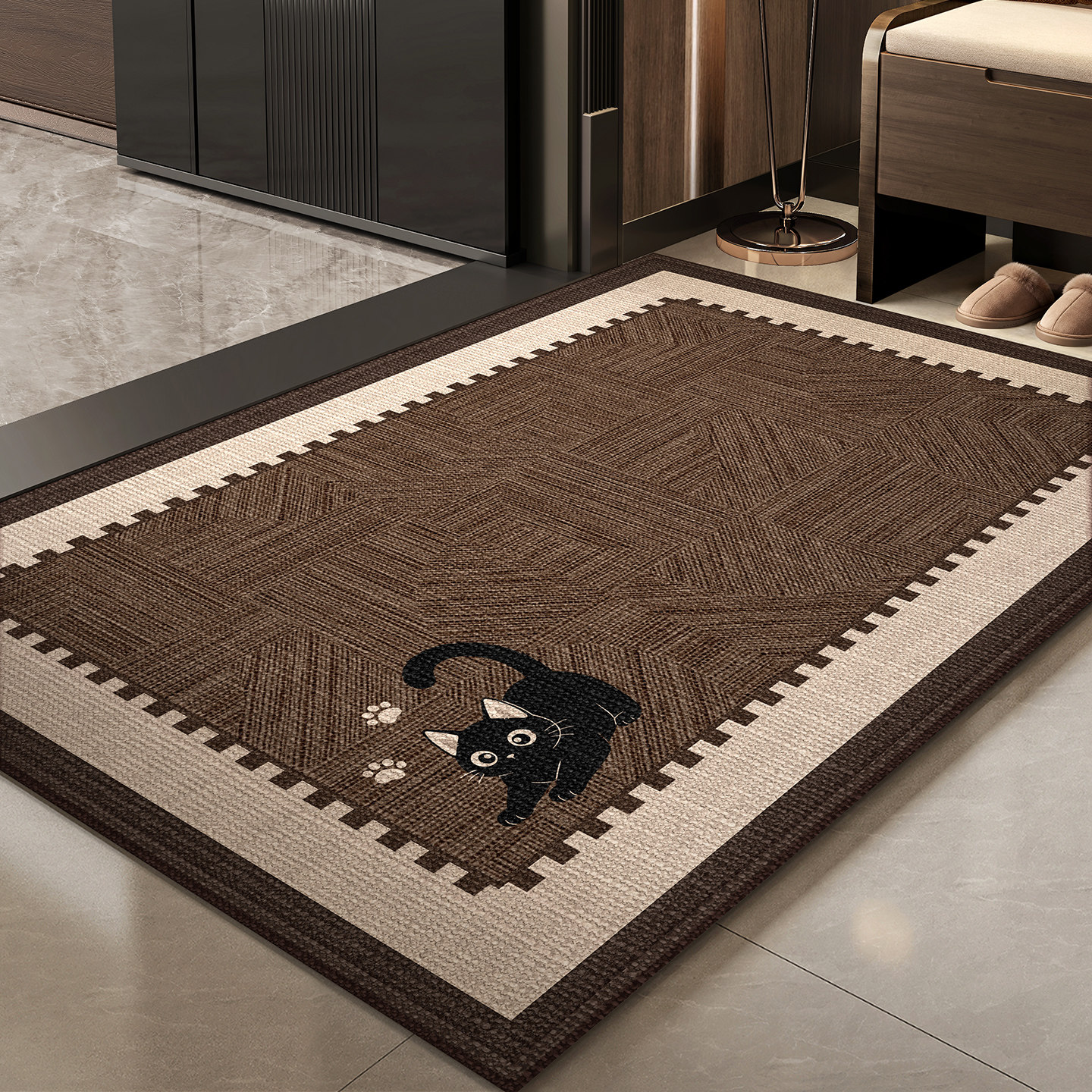 入户门地垫新款进门门口入户地毯家用入门脚垫可裁剪防滑耐脏门垫