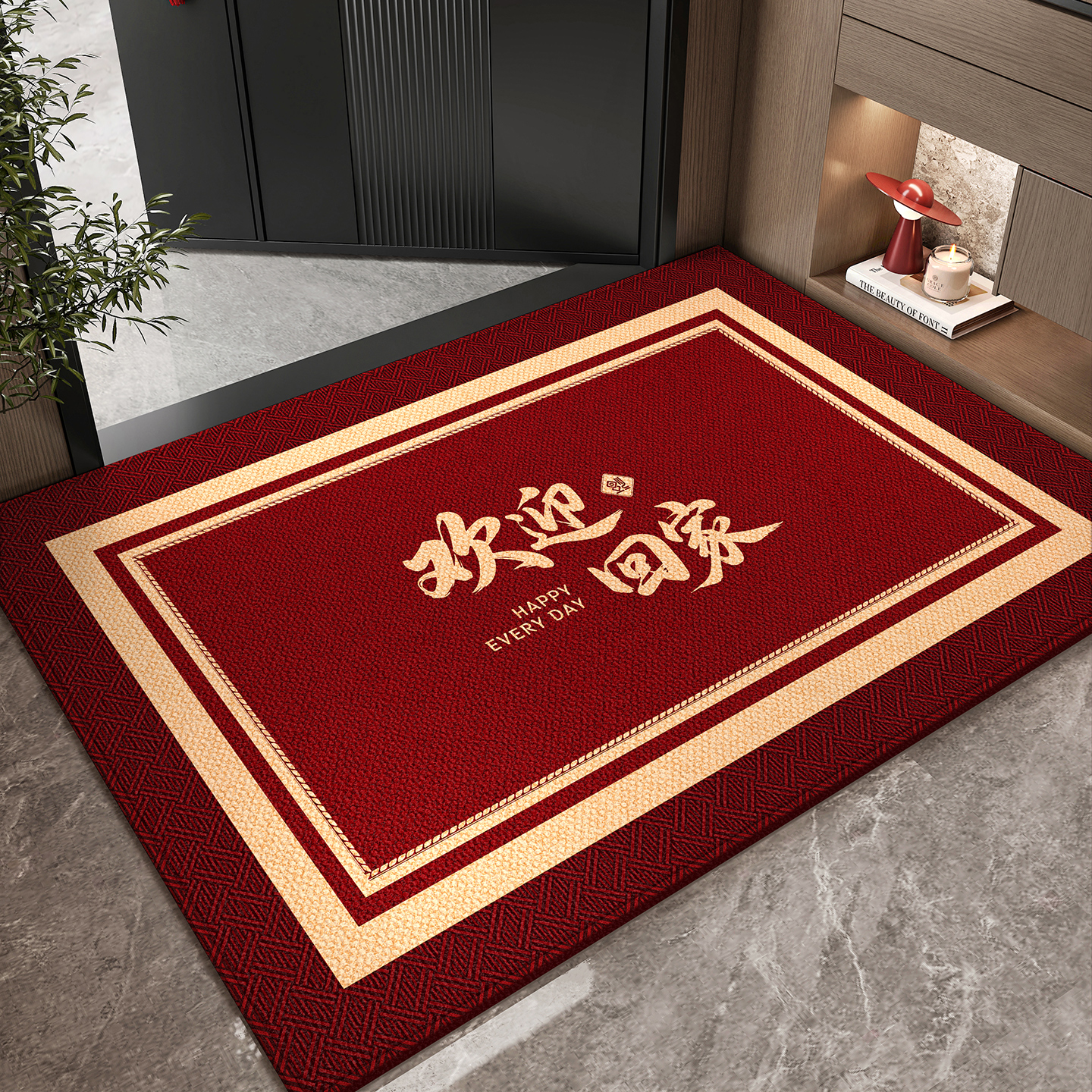 2025新款入户门地垫进门门口脚垫家用入户红色入门门垫门地垫地毯