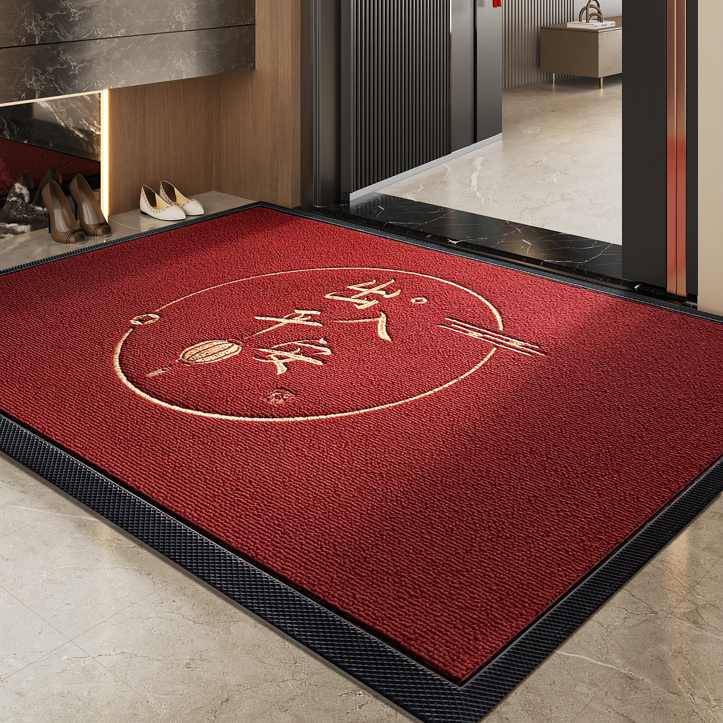 地垫入户门红色地毯门口家用新款高级中式脚垫可裁剪出入平安门垫,居家布艺,入户地垫,淘宝优惠券,粉丝福利购,淘宝优惠卷