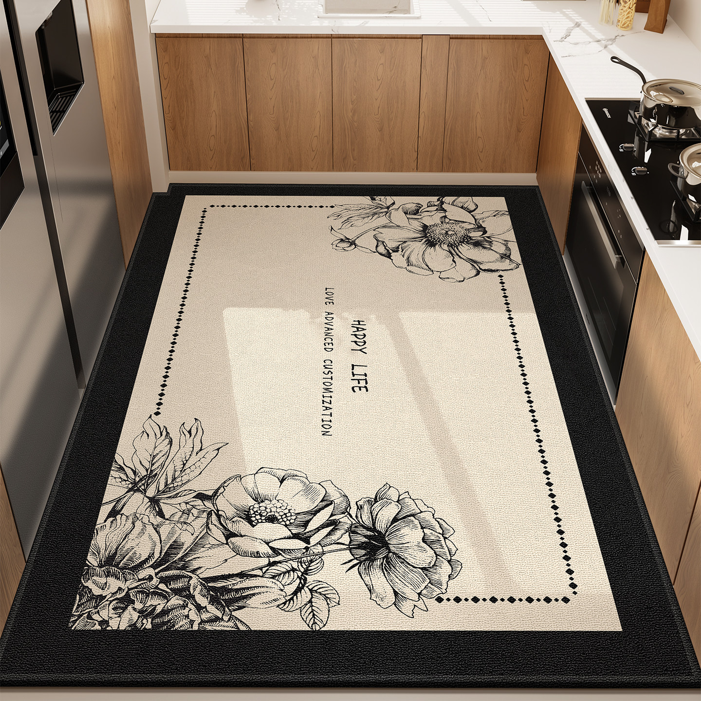 厨房地垫新款耐磨耐脏防水防油防滑防油满铺脚垫可定制厨房专用毯,居家布艺,厨房地垫,淘宝优惠券,粉丝福利购,淘宝优惠卷