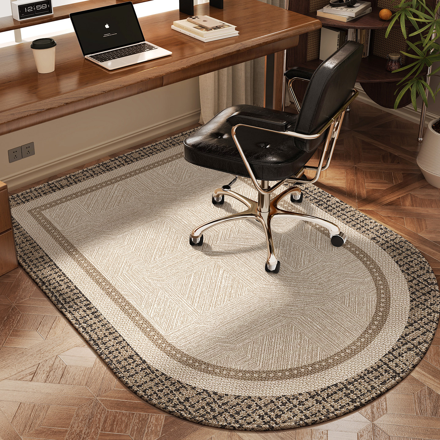 高级地毯转椅地垫静音防滑梳妆台书房电脑椅地毯卧室地板保护垫子