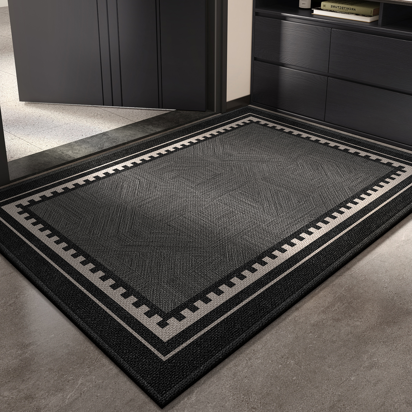 纯色入户门地垫耐脏门垫轻奢玄关脚垫防滑门口进门地毯家用高级感