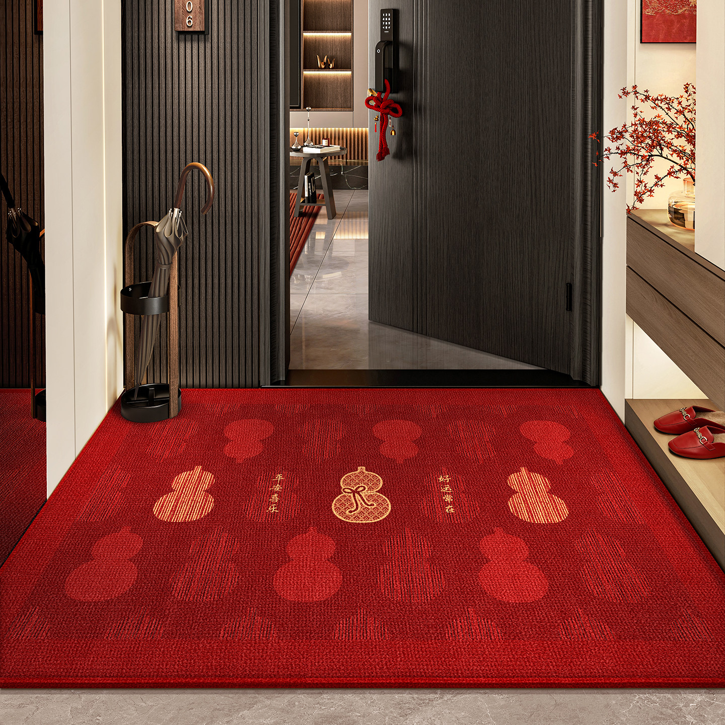 门口地垫2026新款马年红色入户门专用地垫玄关进门脚垫防滑地毯,居家布艺,入户地垫,淘宝优惠券,粉丝福利购,淘宝优惠卷
