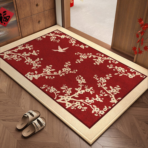 新款中式国风高级入户门地垫地毯进门垫防滑家用门口定制喜庆脚垫