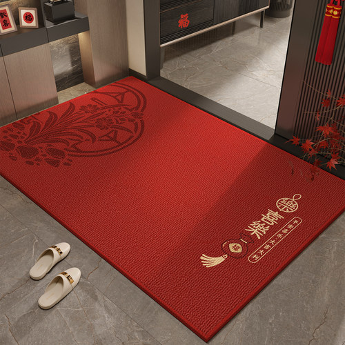 新款红色入户门地垫家用入户喜庆入门门垫进门门口脚垫乔迁地毯垫