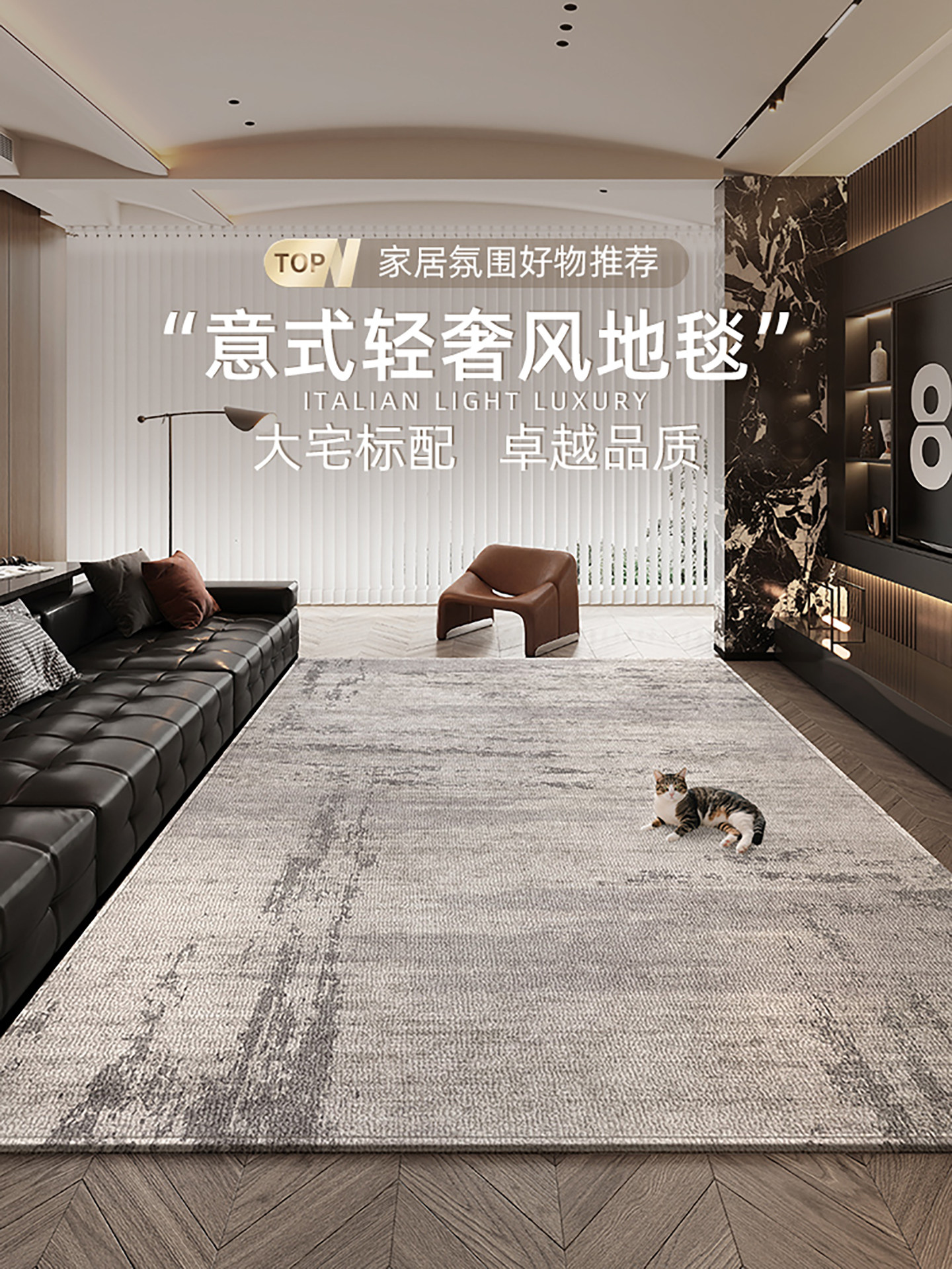 2025新款客厅地毯卧室沙发毯子防水耐脏家庭休闲轻豪华风格可洗可